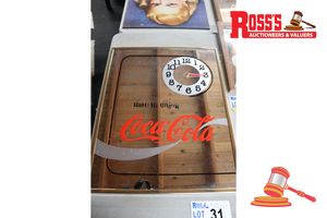 1 X Coca-Cola Wall Clock, Time To Enjoy, Bottle Design, Untested
