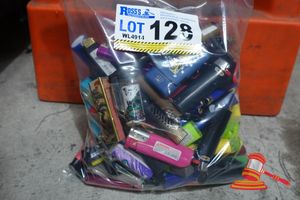 BAG OF 100 X LIGHTERS, NEW AND USED.