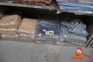 154 · BUNDLE WITH WOMENS CHINO PANTS, SIZE: 8P, WOMENS JEANS, SIZE: 8 AND CHILDRENS T-SHIRTS, SIZE: 12