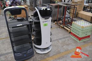 34 · BELLABOT BL101 DELIVERY ROBOT - SERIAL:SV1664222737002. FEATURES 3D OMNIDIRECTIONAL OBSTACLE AVOIDANCE, HIGH FREQUENCY DETECTION, MULTIMODAL INTERACTION, RGBD DEPTH CAMERA, TRAY SENSORS WITH SILICONE MATS, LOAD CAPACITY: 4 TRAYS, 10 KG PER TRAY, THE UNIT REQUIRES CUSTOMER PROGRAMMING & THAT ADDITIONAL COSTS MAY APPLY FROM THE PROGRAMMER, WHITE, 10 AMP 1 PHASE, 565MM W X 537MM D X 1290MM H, 55KG (813642)
