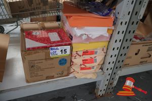 15 · BUNDLE WITH 7x PACKS OF COLOURED A4 PAPER AND 1x BOX OF EXERCISE BOOKS