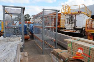 1 · Heavy Duty Racking Cage 2400mm high x 3000mm wide x 900mm deep with 2 sliding/lockable cage doors