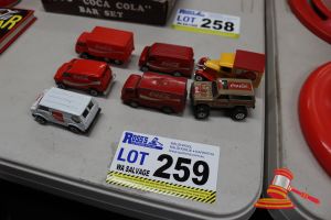 259 · 7x VINTAGE COCA-COLA TOY CARS