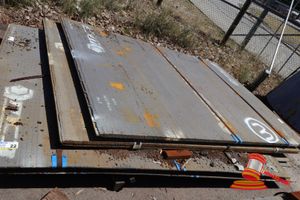 Pack Of Mc3 Chromate Steel Sheets Approx 2100mm W X 2900mm L, 5x Sheets @ 25mm D, 2x Sheet @ 30mm D And 1x Sheet @ 35mm D Approx Total Weight 11 Tone.