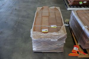 129 · PACK OF JARRAH SKIPPED, RANDOM, FINGER JOINT, 150mm x 25mm, 60LM, 56M2 WITH 5mm GAP (PACK# 320027072) TRANSPORT DIMS L1200mm x W600mm x 580mm APPROX