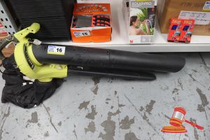 16 · RYOBI CORDED ELECTRIC BLOWER VACUUM, MODEL: RBV2400ESF, UNTESTED