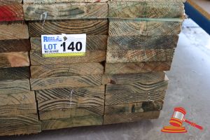 140 · 18x LENGTHS OF NON-STRUCTURAL, H4 TREATED PINE TIMBER, APPROX 170 x 35mm x 3.6m