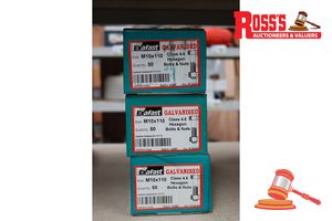149 · 6x BOXES OF EXAFAST GALVANISED CLASS 4.6 HEXAGON BOLTS & NUTS, M10 x 110