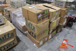 1 · 4 X BOXES OF TUFFA WORKWEAR HI VIZ ORANGE COVERALL ASSORTED SIZES