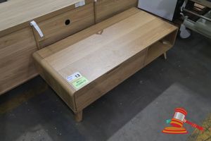 1 X Tv Unit, Timber Veneer, Mid Century Style, 1 Drawer, Open Shelf, L1020 X W540 X H390 (Some Marks)