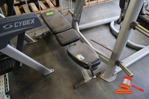 1 X Life Fitness Adjustable Bench, Black Vinyl Padded (Some Marks)