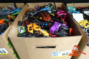 62 · BOX OF ASSORTED SURRENDERED ITEMS, NO INSPECTION