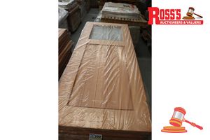 Timber Door With Glass Panel, Code: Bedugul, 2040 X 820 X 40mm