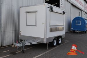1 · 2024 Food Trailer White, Dual Axle Reg #: 1UBG575, Expiry: 27/11/2026 VIN: 6ZZR0000000004357 Features: Size 2.8m x 2.1m (Interior Height is 2m) 1 x Workbench freezer 1.2m x 0.6m x 0.8m - 2 x Workbench Fridges 1.5m x 0.6m x 0.8m - 2 x Sinks with Under Bench Hot Water Unit, Fresh and Waste Water Storage Tanks - Stainless Steel Exhaust Hood (1200mm) Including Steel Fan - Stainless Steel Wall Mounted Storage Cupboard 1m - Side Servery Window (Approx 2000 x 840mm) with Gas Struts & Fold Down External