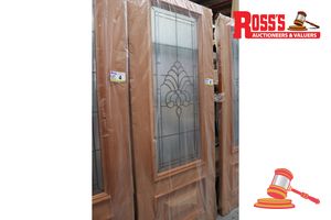 Timber Door With Glass Panel, Code: Bunaken, 2040 X 820 X 40mm
