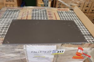 317 · PALLET OF DINTERNO NERO MATT (R10) R/T PORCELAIN TILES, 300 x 600 x 10mm, 12 BOXES, 17.44m2 TOTAL