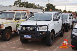2018 Toyota Hilux SR Dual Cab White, 4 x 4, Manual, 2.8 L Diesel, Reg #: 1IFG995, Expiry: 23/05/2027 ODO: 179,729 Kms Showing on Clock Eng #: 1GD4558180, VIN: MR0KA3CD801223338 Features:Air Conditioning, Power Steering, Bullbar, Spotlights, Snorkel, Side Steps, Worklight bar, Towbar & Ball. (Asset#LV3110), (*Key # 138, WP#4812*) Condition: **Rust on Tray, Passenger Side Tray Gate Side Tray Gate Missing, Dents In Passenger Side Front Quarter Panel, Scratches On Both Passenger Side Doors.** Panel: