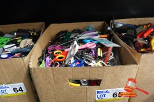 65 · BOX OF ASSORTED SURRENDERED ITEMS, NO INSPECTION