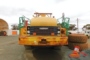 CATERPILLAR 735 MOXIE WATER TRUCK CAB REMOVED, TRANSMISSION REMOVED & IN PARTS (ALL NEW PARTS TANK ARE BOXED FOR REPAIR) CAT#CAT00735AAWR00854, SERIAL#11.69952 MODEL#MAC7 7000 GALVANISED, COMES WITH SPARE TYRES/RIMS **NON RUNNER, TRANSMISSION NEEDS REBUILDING AND INSTALLED** (SV131) (INSPECT BY ARRANGEMENT) LOCATION ROSS'S AUCTIONEERS & VALUERS, KALGOORLIE YARD 64 GREAT EASTERN HIGHWAY, KALGOORLIE, WA INSPECTION & COLLECTION BY APPOINTMENT ONLY