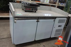 135 · REFRIGERATED PIZZA PREP BENCH WITH MARBLE TOP 1.5m, MODEL# PZ2600TN