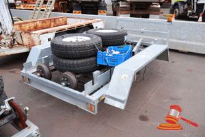 1 X Dual Axle Galvanised Trailer Kit With Head Board. Fully Welded Frame. Includes 2 X Axles, Towing Hitch, 4 X Wheels With Rims, Springs, Bolt On 1500mm Draw Bar, Led Lights. Deck Approx 1520 X 3000mm (No Floor). Unused