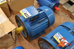 422 · B & L 3-PHASE INDUCTION MOTOR, 5.5KW, 415V, 10.5amps, UNTESTED