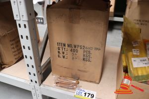 179 · BOX OF WOODEN GOLD TEAK CUPBOARD HANDLES
