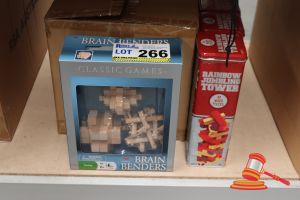 Bundle Of Toys Including: 1x Box Of Brain Benders And 4x Rainbow Jumbling Towers, All Unopened