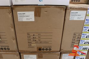 Box Of Unios 28w Ceiling Lights, Model: Contour S370, Length: 370mm, Beam: 110°F, Cct: 4000k, Finish: Textured White