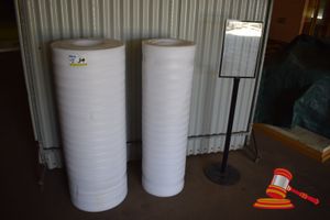 Steel Framed Product Merchandise Advertising Stand size 1350mmH, *With Two Rolls of Polystyrene Foam size�s 10mL x 1200mmW & 5mL x 1200mmW