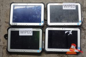 4 X Panasonic Fz-G1 Toughpad, Intel Core I5 4310u 2ghz Cpu, 8gb Ram, 128gb Ssd / No Os, Various Rough Conditions, Sn:5etaa73864 / 5ftaa79039 / 4ltaa18460 / 4itaa95505, An:Itt17714 / Itt18667 / Itt16778 / Itt16764, Untested ( No Charger / Some Marks)