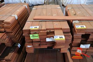 96 · PACK OF JARRAH DECKING FEATURE, 108 LM, 086 x 019, 9.82M2 WITH 9.5mm GAP (PACK NO: 320026177) TRANSPORT DIMS PACK SIZE L900 x W520 x H450