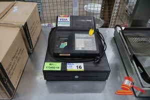 16 · 1 X CASH REGISTER WITH CASH DRAWER, MODEL: BCR ER265 02, UNTESTED (SOME MARKS)