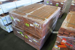 48 · PACK OF JARRAH DECKING 86 x 19, x 1.2MT, FEATURE , 144 LM, PACK# 320028698, TRANSPORT DIMS - L 1200 x H 450 x W 500.