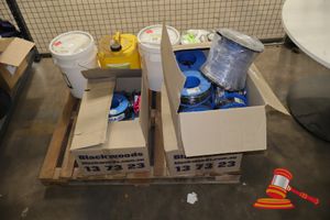 63 · 3 X BOXES OF AUTOMOTIVE CABLE, APPROX 48 X ROLLS, INCLUDES: ELECTRA CABLES ECA33 32V AC OR 100V DC 13/0.30(0.92MM²)×3C, 30M ROLL, 1 X ROLL OF BLUE ROPE, (POSS UNUSED, BOXED)