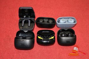 6 X Assorted Wireless Earbuds Includes: Jbl, Awei, Other (Untested)