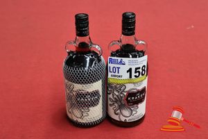 158 · 2 X THE KRAKEN BLACK SPICED RUM BOTTLES, 1L