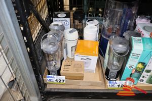 APPROX 8 X PORTABLE BLENDERS INCLUDING NINJA AND NUTRIBULLET PLUS 1 X ANKO 900ML PULL CHOPPER , 1 X GARLIC MASHER MACHINE (BOXED) UNTESTED