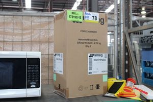 78 · 1 X SMEG COFFEE GRINDER, MODEL: CGF11PGAU, GROSS WEIGHT: 4.78KG (POSS UNUSED, BOXED)