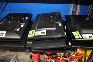 38 · 4 X LCD COMPUTER MONITORS (3 X 24 INCH BENQ, 1 X 24 INCH VIEWSONIC), SOME SCRATCHES/MARKS, UNTESTED (NO CABLES / NO STANDS INCLUDED)