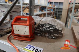 104 · BUNDLE WITH PORTABLE POWER OUTLET AND MAXSAFE GLOVES, SIZE: M