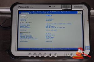 15 · PANASONIC FZ-G1 TOUGHPAD, INTEL CORE i5 6300U 2.40GHZ CPU, 8GB RAM, 500GB SSD / NO OS, HEAVY SCREEN WEAR, 11570 HOURS, SN:8BTSA99069 / AN:ITT23273, UNTESTED ( NO CHARGER / SOME MARKS)