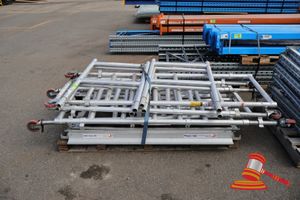 1 X Total Aluminium Mobile Scaffold Tower, Assembly Of The Extension Kit, (Used, Some Marks, On A Pallet)