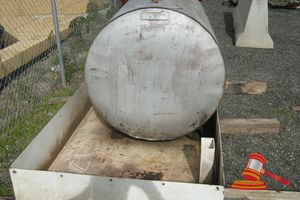 Fuel Tank - Steel 1500 X 940mm Dia, Inc Steel Bund 2360 X 1100 X 300mm