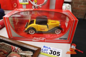 305 · VINTAGE COCA-COLA FORD ROADSTER DIE-CAST METAL TOY VEHICLE