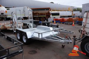 2026 Trailer, Silver, Tandem, Reg #: Unlicensed, VIN: H091DCYB7T2XZB091 Features: Car Ramps Attached to Back, Jockey Wheel. (*WP# 4952*) Condition: **Please Note This May Not Be Australian Compliant VIN Number Is Not Recognised Advised Imported Vehicle, Purchaser Will Need To Get Approval Throught Correct Channels If Wanting Registered.** Panel: GOOD, Paint: GOOD, Tyres: Good, Floor: GOOD