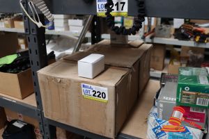 220 · 2x BOXES OF FLAT MAN PLASTIC TAPWARE, IVORY & WHITE