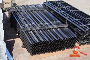 Approx 200 x 1.8m Black Steel Posts
