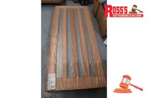 Timber Door With 4x Glass Panels, Code: Ed 78, 2040 X 870 X 38mm