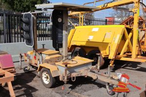 2017 Data Signs PTEM Mobile Traffic Light Trailer Orange, Single, Reg #: Unlicensed VIN: 6L7DATSGNHS000125 Features: Traffic Lights, Solar Panel 1020x670x45mm, 90W, Jockey Wheel, Incudes PTL Master Controller & Operating Instructions. (Asset # 1031885), (*WP#4890*) Condition: Panel: FAIR, Paint: FAIR, Tyres: FAIR, Floor: FAIR, Overall Condition: FAIR